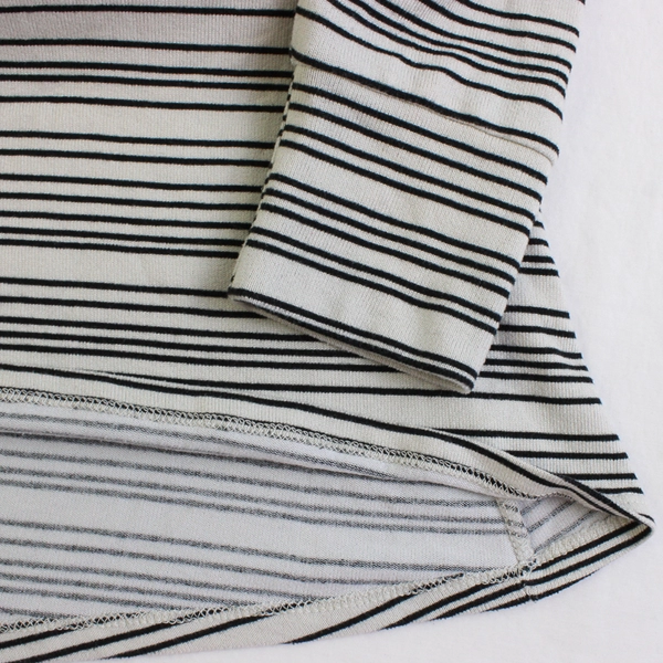 LuLaRoe Gray and Black Striped V-Neck Sweater Dress Women's Size Medium