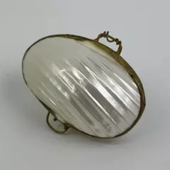 Vintage Mother of Pearl Shell Trinket or Pill Box Hinged Philippines
