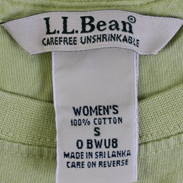 L.L. Bean Light Green Short-Sleeve Cotton T-Shirt Women's Size Small