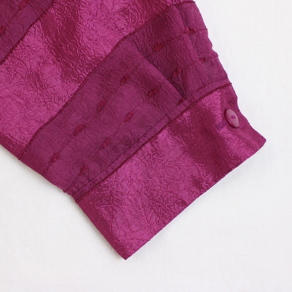 Alfred Dunner Sheer Magenta Pink Button-Up Women's Size 16