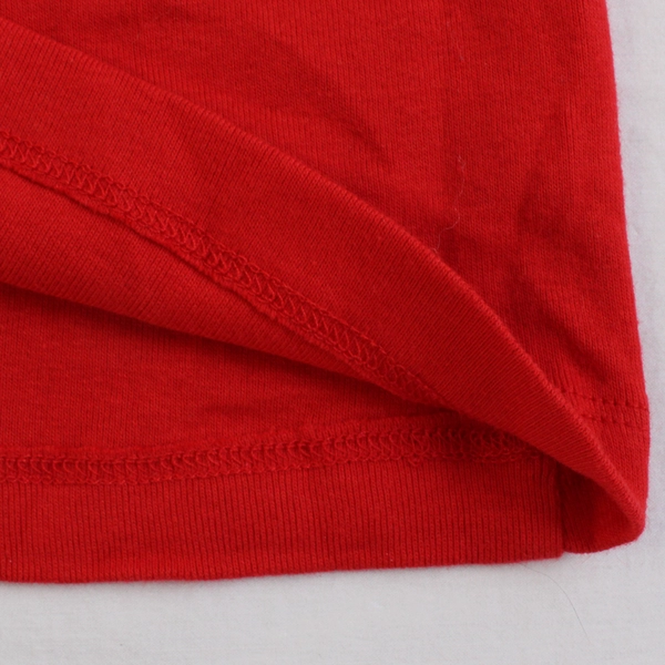 St. John's Bay Red Half-Sleeve Classic Boatneck Cotton T-Shirt Women's Size M