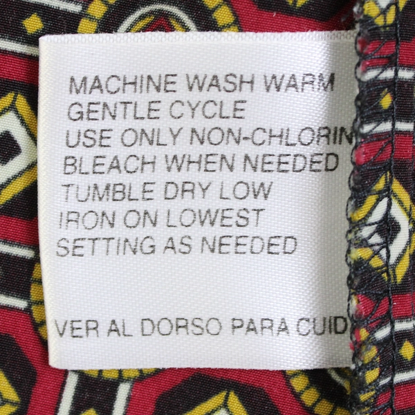 Vintage Le Caviar Red Black and Yellow Button-Up Women's Size XL