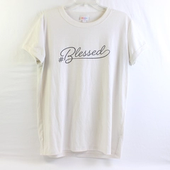 LuLaRoe #Blessed White Graphic T-Shirt Women's Medium