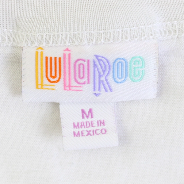 LuLaRoe #Blessed White Graphic T-Shirt Women's Medium