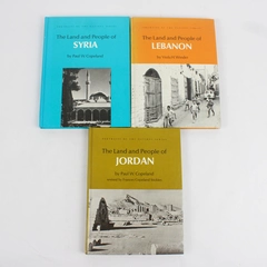 Lot of 3 Land And People Books Jordan Syria Lebanon Middle East 1970s Hardcover