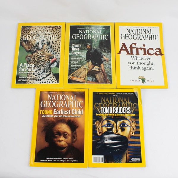 Lot of 5 National Geographic Magazines Various Years 1996 2016