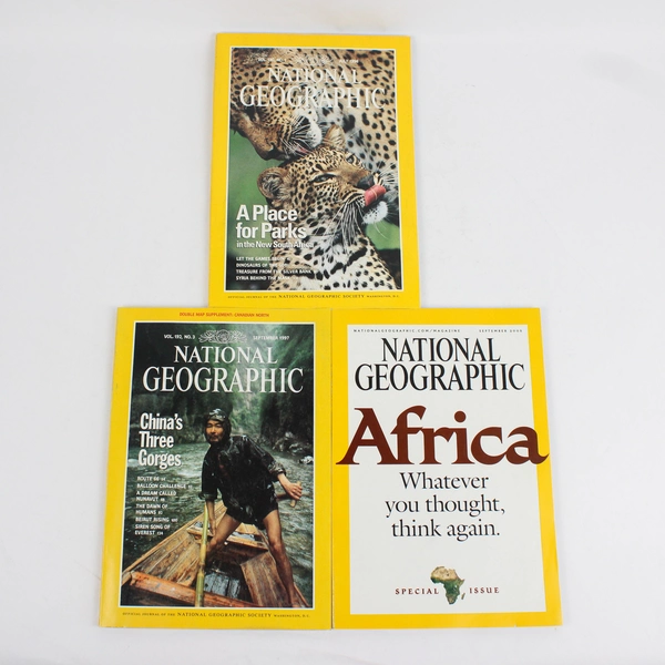 Lot of 5 National Geographic Magazines Various Years 1996 2016