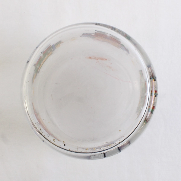 Unbranded Clear Glass Canister Jar With Nutcracker Print Christmas 7" Tall