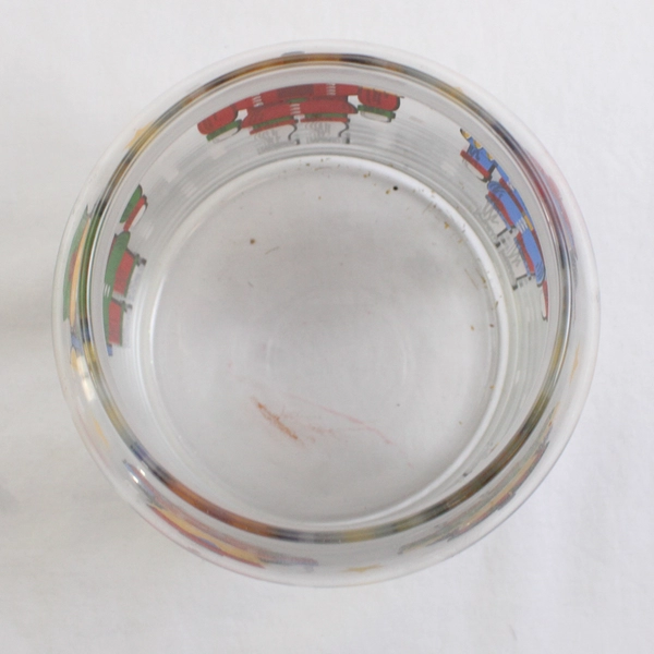 Unbranded Clear Glass Canister Jar With Nutcracker Print Christmas 7" Tall