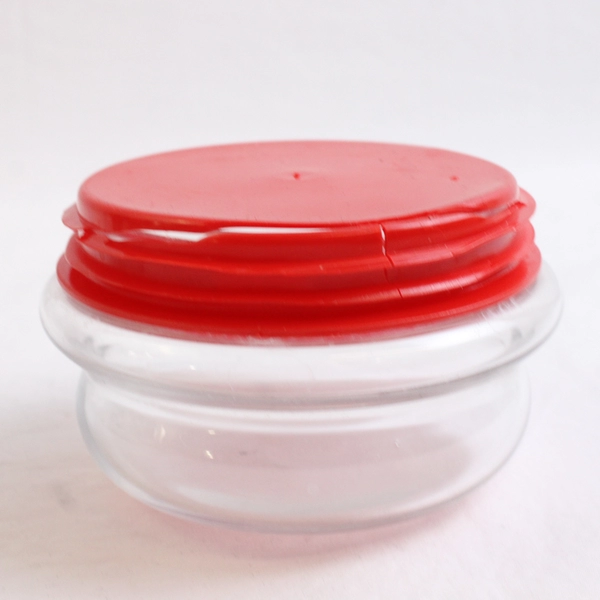 Unbranded Clear Glass Canister Jar With Nutcracker Print Christmas 7" Tall