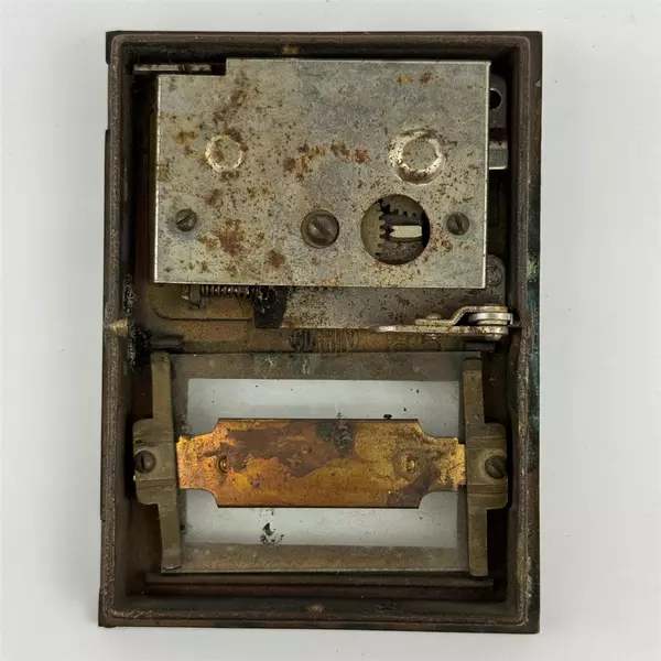 Vtg Corbin Brass US Post Office Box Door Eagle Double Combination Dial 4353