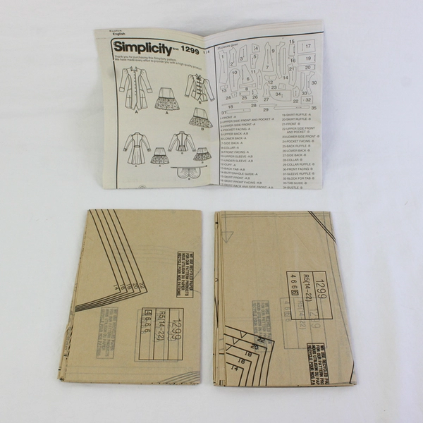 Simplicity Arkivestry 1299 Steam Punk Costumes Women's Size R5 (14,16,18,20,22)