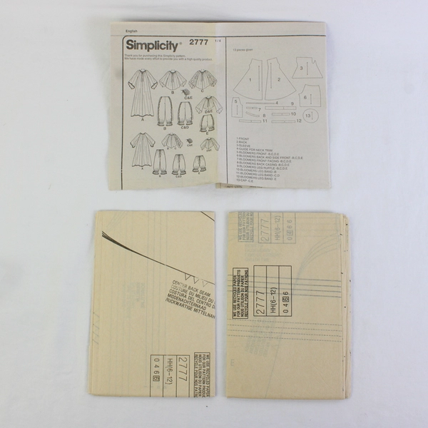 Simplicity Arkivestry 2777 Spooky Nightwear Women's Size HH (6, 8, 10, 12) 2008