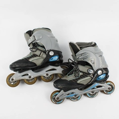Chicago Air Flex CRS66 Inline Skates Roller Blades Women' Size 8 Blue/Gray/Black