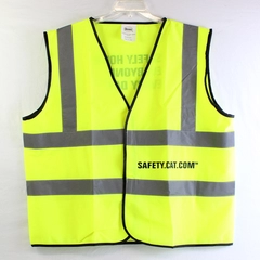 Boss Manufacturing Company Safety Vest "Safely Home" Print Men's Size 3XL Yellow