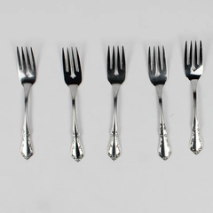 Lot Of 5 Oneida Silver St. Louis (Stainless) Flatware Salad Forks 6.5" Long