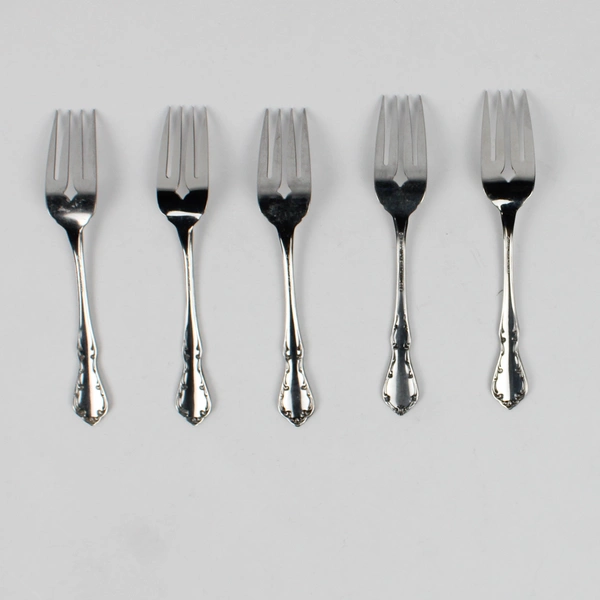 Lot Of 5 Oneida Silver St. Louis (Stainless) Flatware Salad Forks 6.5" Long