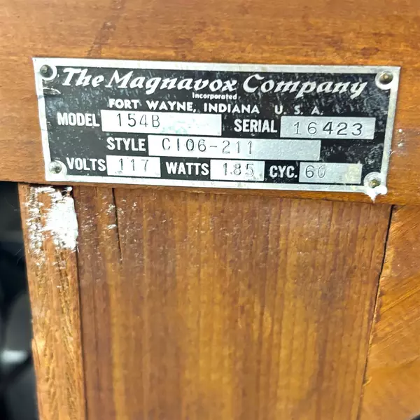 Vintage Magnavox 154B Stereo Cabinet Turntable Radio 1950s Untested