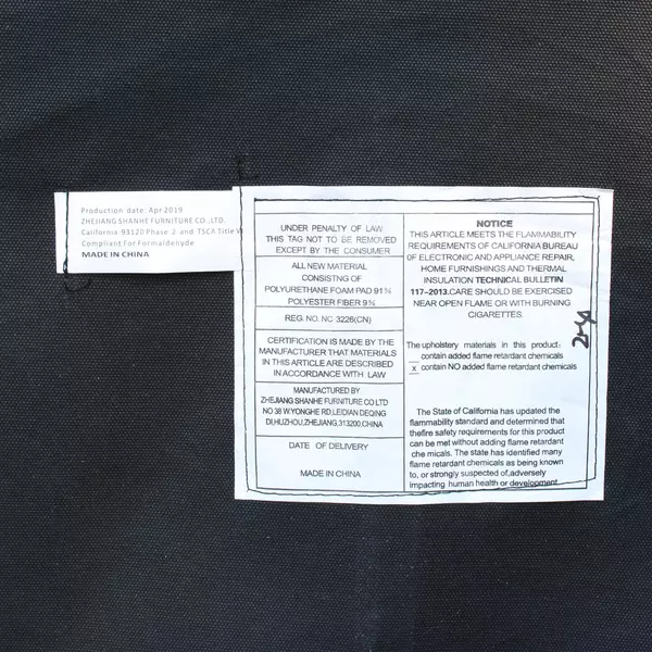 Blue-Gray Upholstered 5 Piece Sectional Couch 