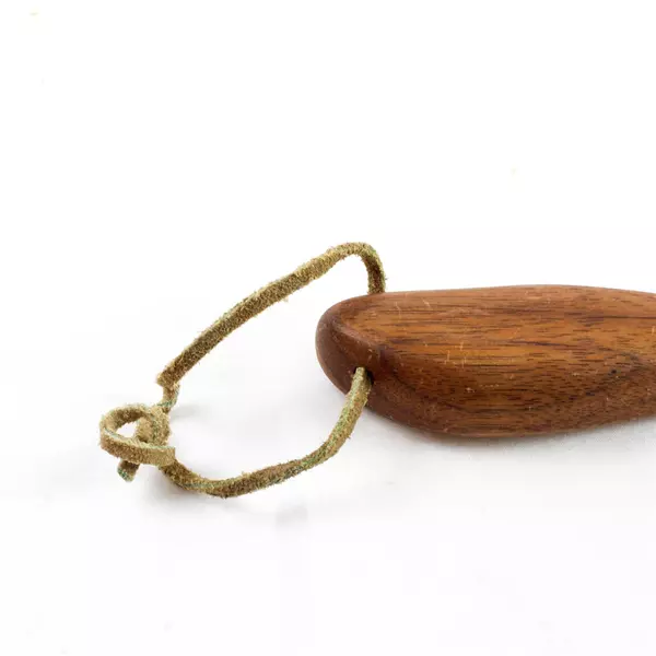 Bespoke Wooden Handle Fiddle Bow Bread Knife 16in Serrated Leather Strap 