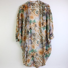 Signature Brand Sheer Multi-color Geometric Pattern Women's Cover-up Size S