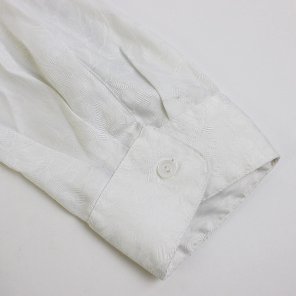 Foxcroft Floral White Shaped Fit Button-Up Blouse Women's Size 24W FLAW