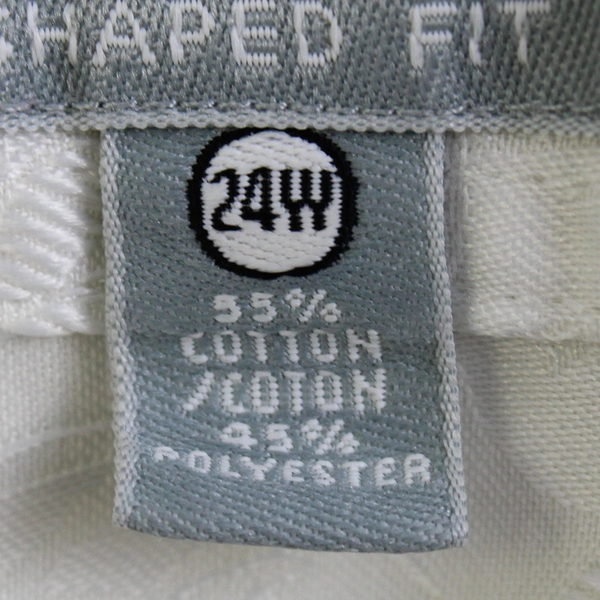 Foxcroft Floral White Shaped Fit Button-Up Blouse Women's Size 24W FLAW