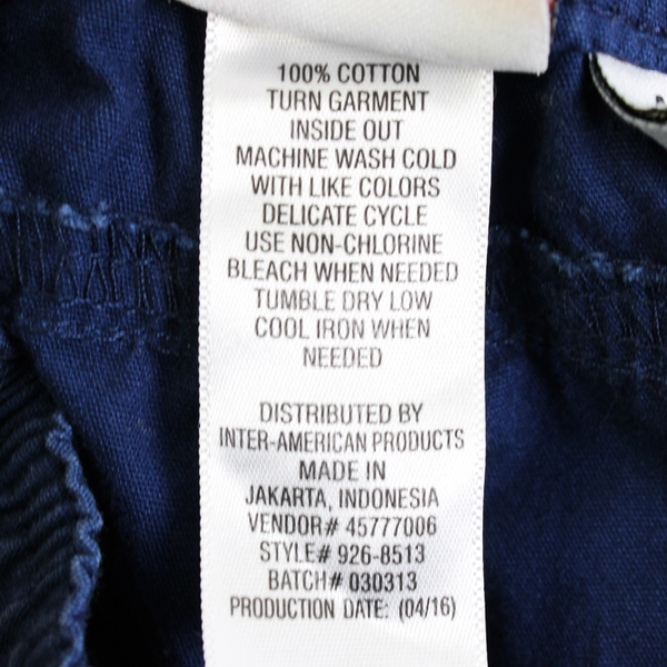 Boys Kids Korner Size 4T Dark Blue Pants Cargo Pockets Elastic Waist 100% Cotton