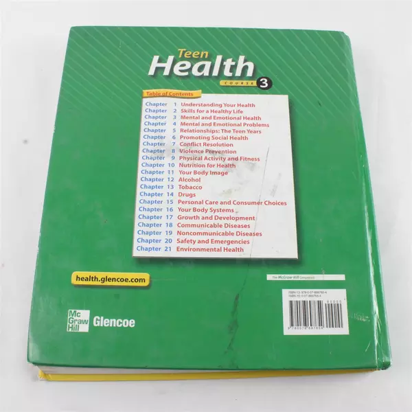 Glencoe Teen Health Course 3 Hardback Teacher Wraparound Edition 