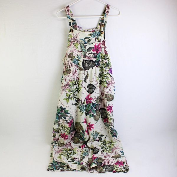 Unbranded Women's XL Multicolor Cotton Blend Jumpsuit with Pockets