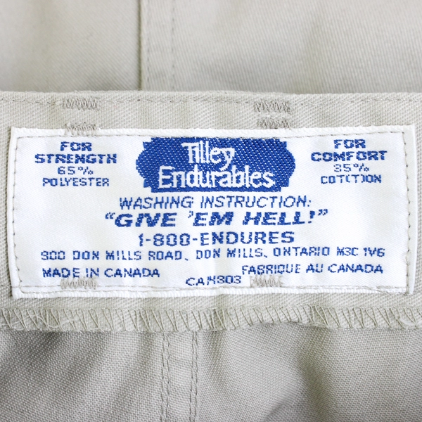 Tilley Endurables Solid Khaki/Tan Color Work Utility Cargo Shorts Womens Size 35