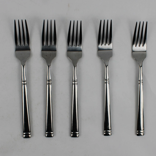Lot Of 5 Mikasa MIS60 (Stainless) Flatware Dinner Forks 8.25" Long