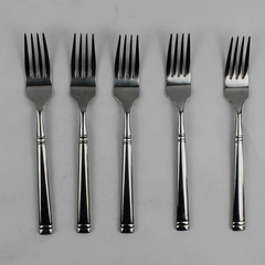 Lot Of 5 Mikasa MIS60 (Stainless) Flatware Dinner Forks 8.25" Long