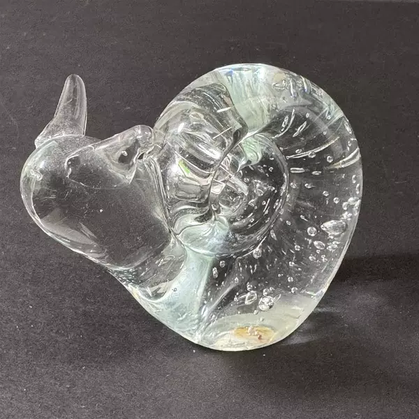 Clear Handmade Crystal Snail Paperweight Taiwan