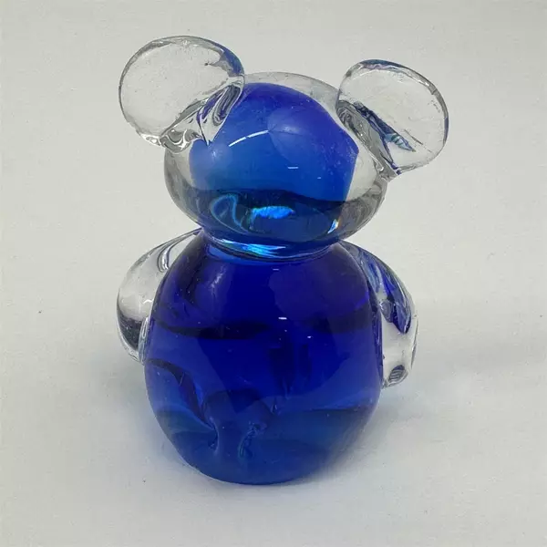 Vintage Blue Art Glass Koala Bear Paperweight