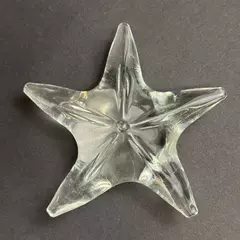 Clear Art Glass Starfish Paperweight 4.5"