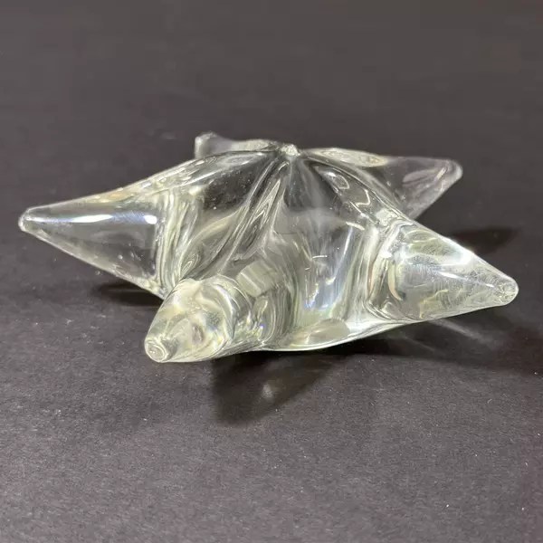 Clear Art Glass Starfish Paperweight 4.5"