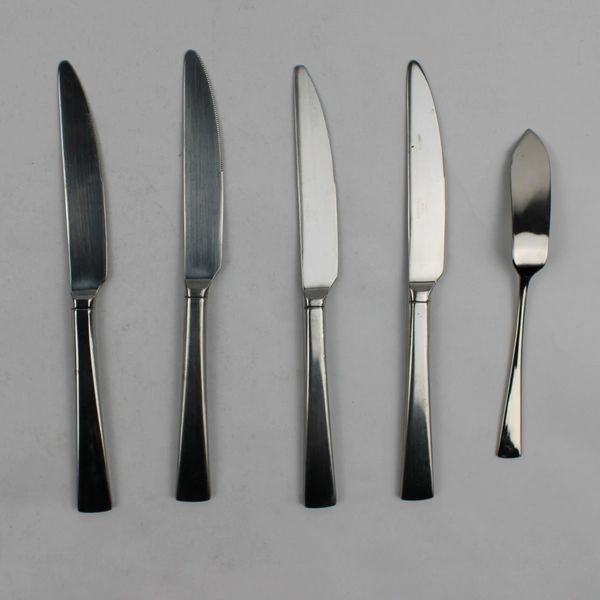 Lot Of 5 Mikasa Lucia (Stainless) Flatware 4 Dinner Knives 9.5" & 1 Butter Knife