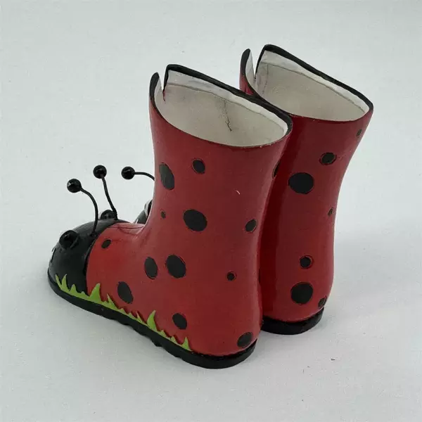 Willow Hall Shoo Shoo Spot Spot Miniature Ladybug Rainboots Figurine