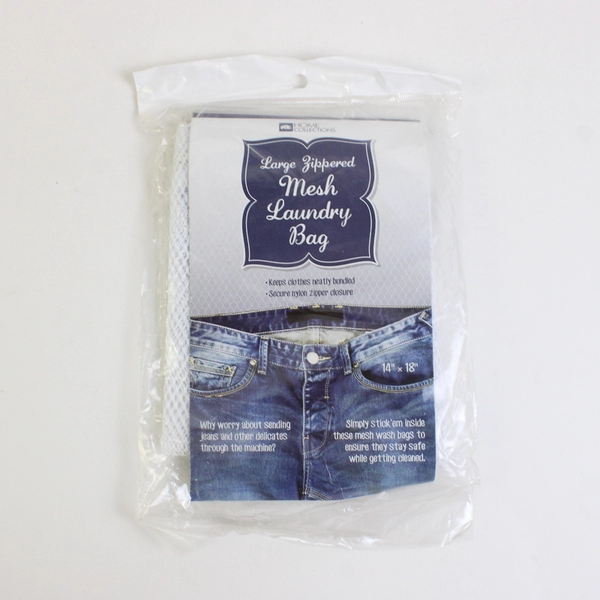 Lot of 3 Assorted Bags of Clear Mesh Laundry Bags, New