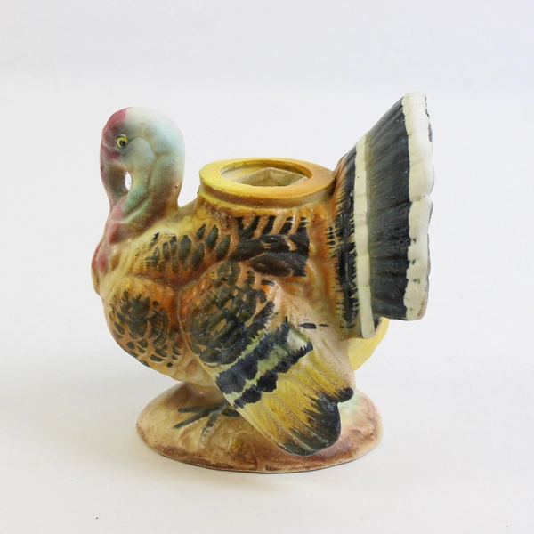 Napcoware 3.8" Tall Turkey Thanksgiving Candle Holder, Japanese