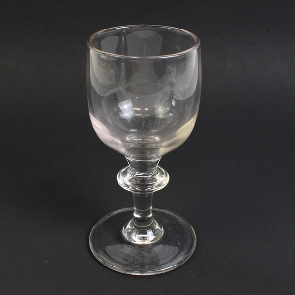 Lot of 2 Clear Glass Wine/Sherry Glasses, 5.4" Tall