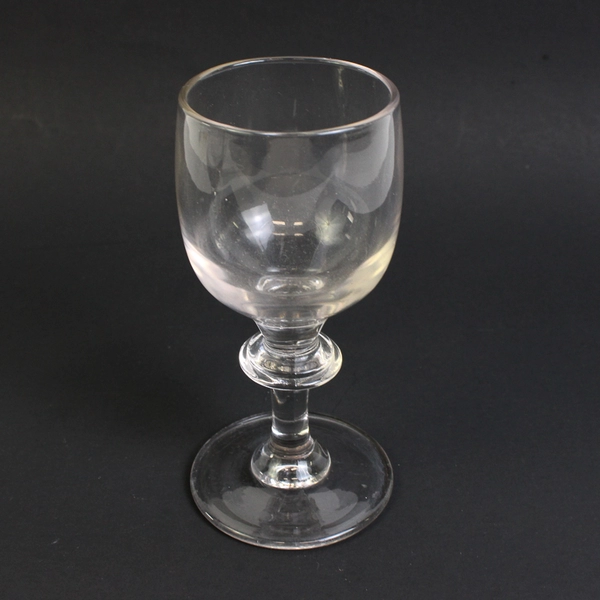 Lot of 2 Clear Glass Wine/Sherry Glasses, 5.4" Tall