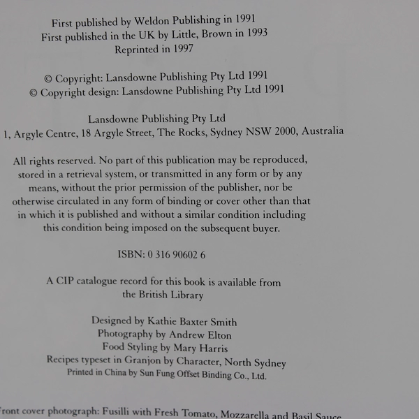 Pasta 50 Great Recipes Light and Healthy by Katharine Blakemore HC