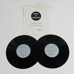 Vintage Learn-A-Language German Course Double Album with Manual 33 1/3 RPM, 1956