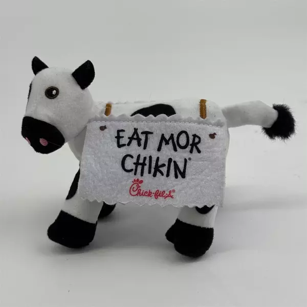 2024 Chick-fil-A Eat More Chickin' Cow Plush Black White Spots