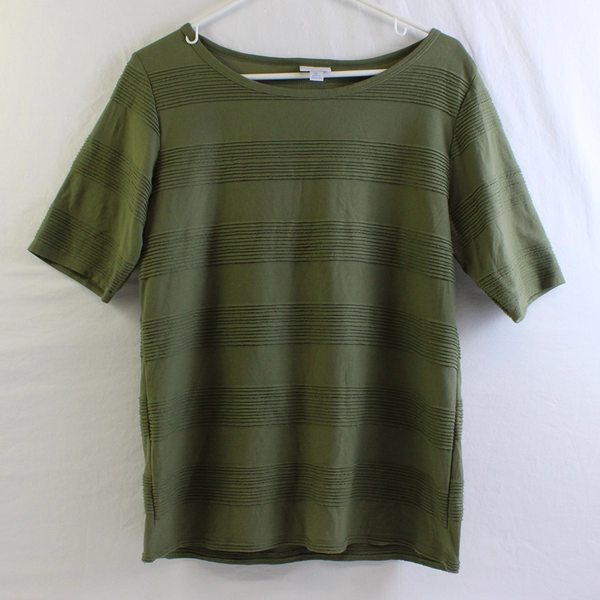 LuLaRoe Army Green Textured Short-Sleeve T-Shirt Women's Size XL