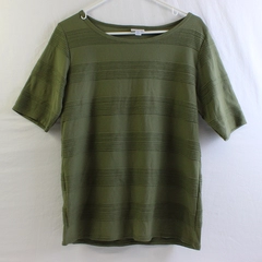LuLaRoe Army Green Textured Short-Sleeve T-Shirt Women's Size XL