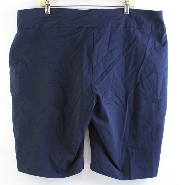 Ruby Rd. Navy Blue Flat Front Pull On Shorts Women's Size 24W