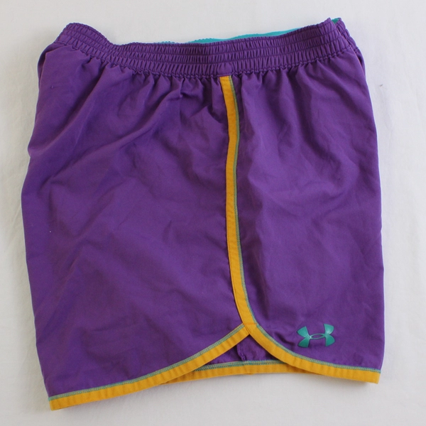 Under Armor Purple Yellow and Green Gym Shorts Women's Size XL